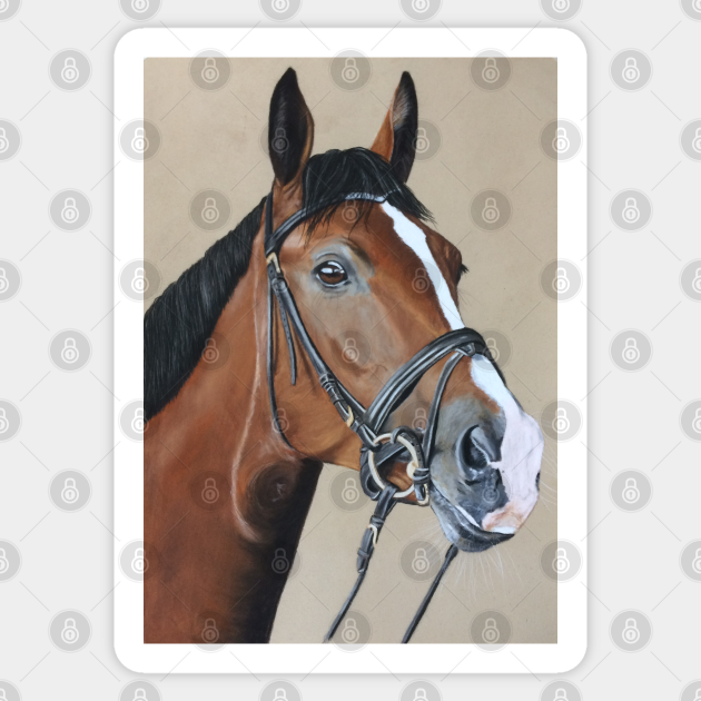 "Zelmi" by Zelmi Fine Art Horse Sticker TeePublic